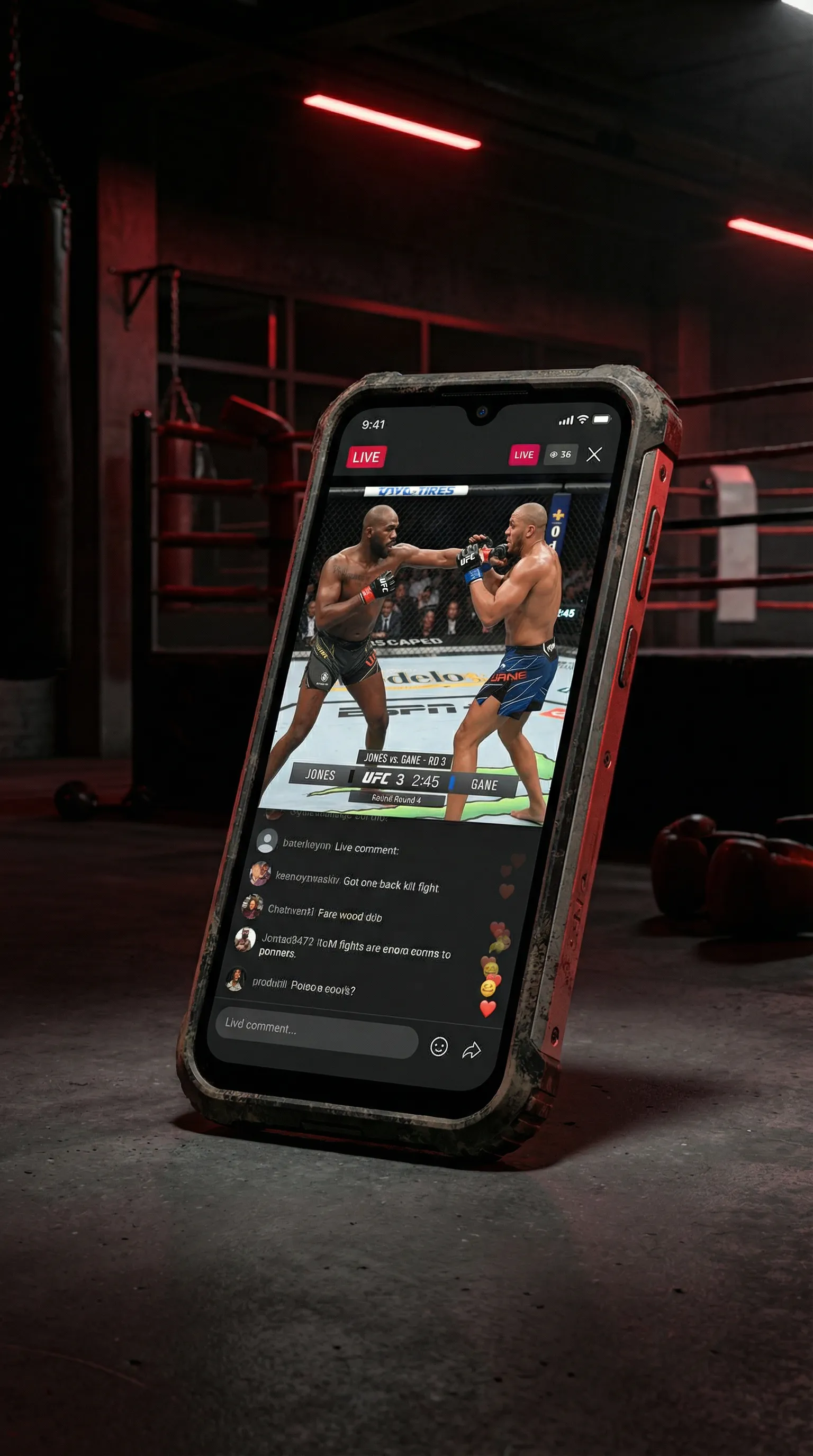 BET体育网址 移动端APP格斗直播界面
